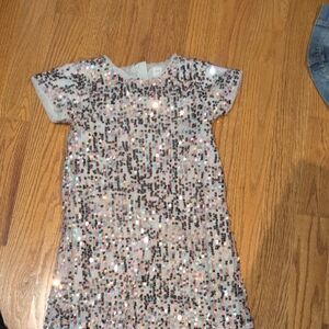 GAP Silver and Pink Sequin Kids Dress